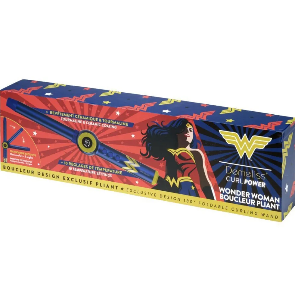 Boucleur cheveux Wonder Woman céramique et plastique pliable L43cm