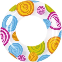 Bouée géante imprimé ronds multicolores
