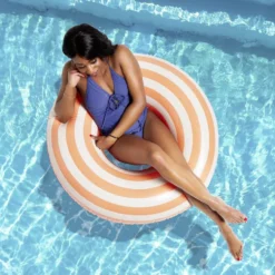 Bouée gonflable adulte à rayures Ø100cm - 3 modèles