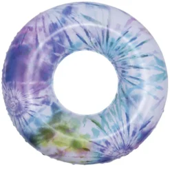 Bouée gonflable ronde motif tie and dye Ø81xH21cm (plusieurs modèles)