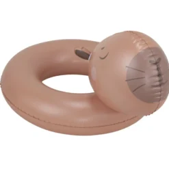 Bouée gonflable tête capybara plastique marron Ø76xH43cm