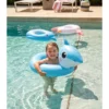 Bouée gonflable tête de requin plastique bleu Ø60xH32cm