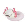 Bouée ronde tête de axolotl en plastique blanc Ø60cm