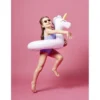 Bouée ronde tête de licorne plastique blanc Ø60cm