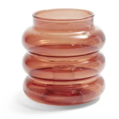 Bougeoir anneau marron Ø9xH8,5cm