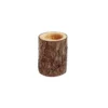 Bougeoir écorce de bois Ø6xH8cm