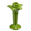 Bougeoir céramique forme palmier vert Ø10xH16cm