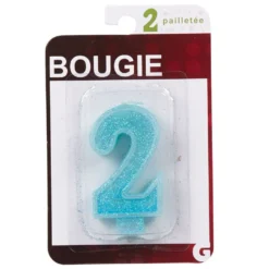 Bougie anniversaire chiffre 2