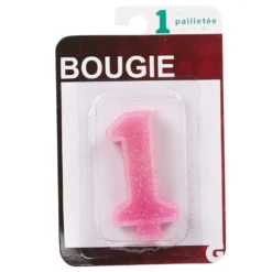 Bougie anniversaire chiffre 1