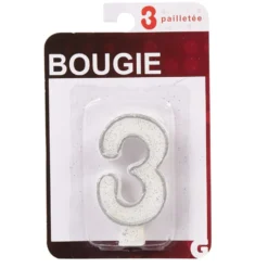Bougie anniversaire chiffre 3