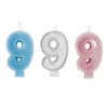 Bougie anniversaire chiffre 9 iridescent