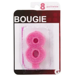 Bougie anniversaire chiffre 2 iridescent