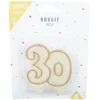 Bougie anniversaire chiffre 30 doré pailleté