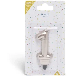 Bougie anniversaire chiffre 1 rose gold