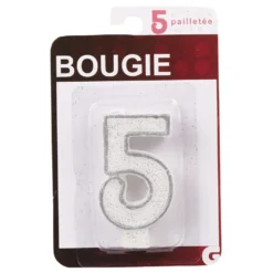 Bougie anniversaire chiffre 5