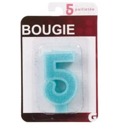 Bougie anniversaire chiffre 5