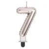 Bougie anniversaire chiffre 7 rose gold