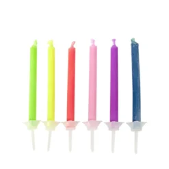 Bougie anniversaire H6cm 6 pièces