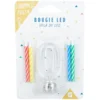 Bougie anniversaire lumineuse à led chiffre 0
