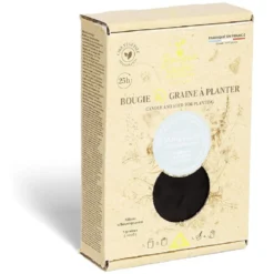 Bougie avec graine ciboulette à planter senteur ylang-ylang 25H