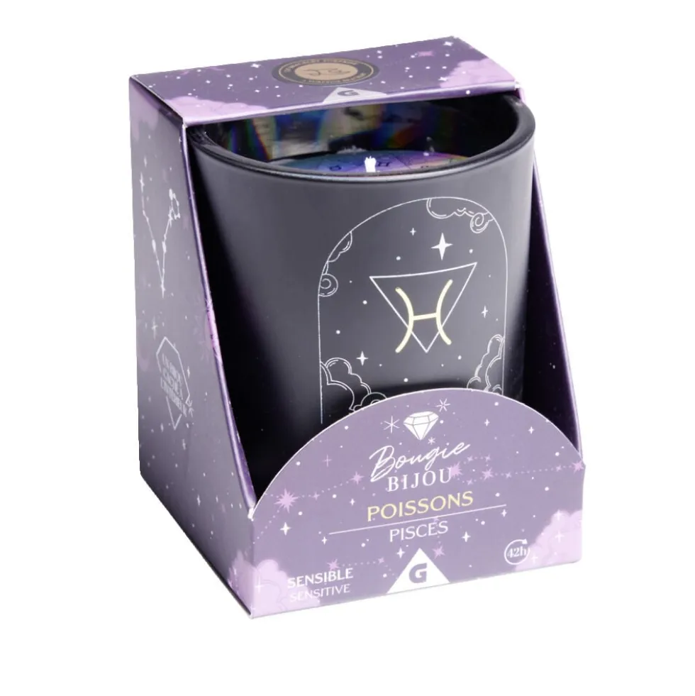 Bougie bijou signe astrologique bracelet doré - 12 modèles