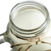 Bougie blanche dans mug en verre avec couvercle - Senteur magnolia patchouli