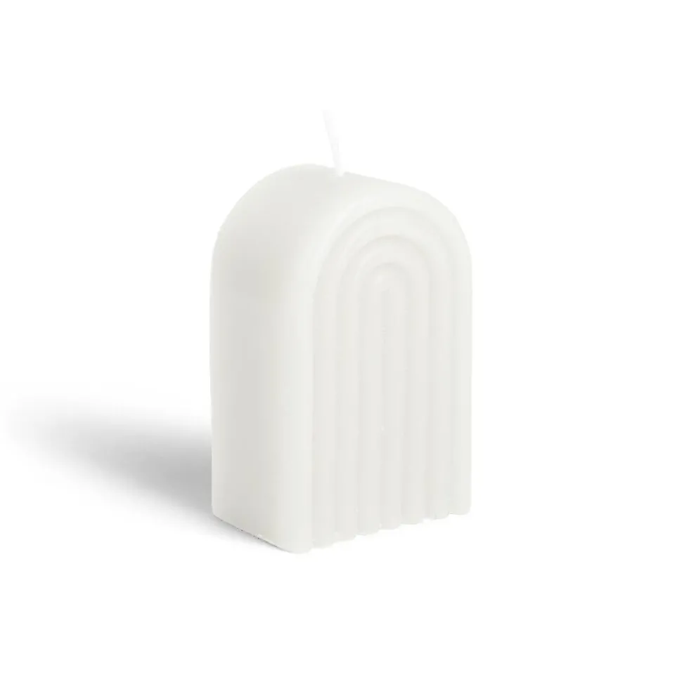 Bougie Bridge blanche 6x4xH9cm