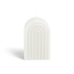 Bougie Bridge blanche 6x4xH9cm
