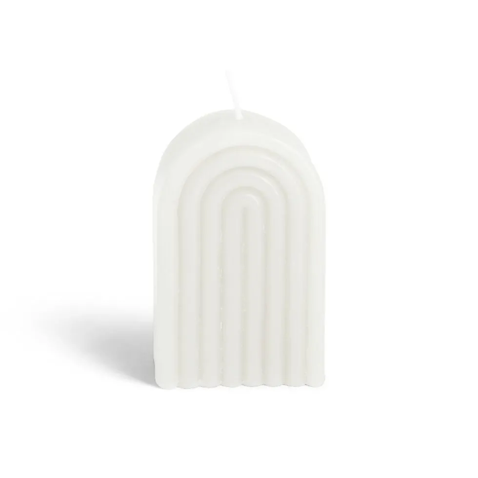 Bougie Bridge blanche 6x4xH9cm