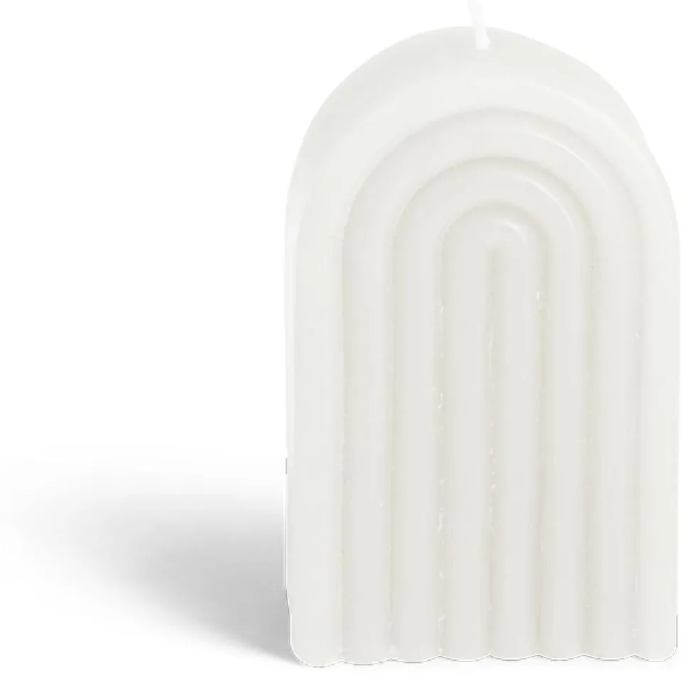 Bougie Bridge blanche 6x4xH9cm
