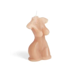 Bougie buste marron clair 5x3,5xH7,5cm