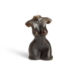 Bougie buste noir 5x3,5xH7,5cm