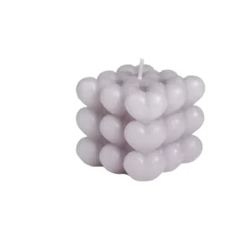 Bougie carrée à bulles 5,5x5,5xH5,5cm