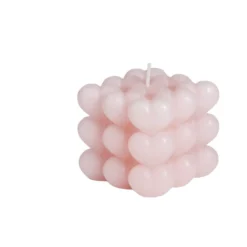 Bougie carrée à bulles 5,5x5,5xH5,5cm