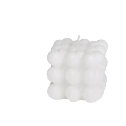 Bougie carrée à bulles 5,5x5,5xH5,5cm