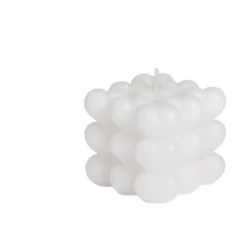 Bougie carrée à bulles 5,5x5,5xH5,5cm