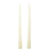 Bougie chandelier torsadée beige H25cm x2