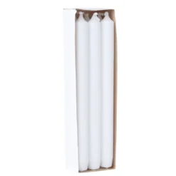 Bougie chandelle blanche Ø2xH25 cm x6