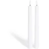 Bougie chandelle LED striée blanche x2