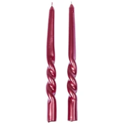 Bougie chandelle torsadée x2