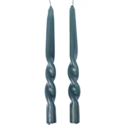 Bougie chandelle torsadée x2