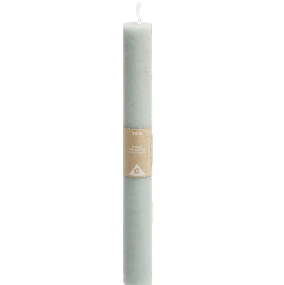 Bougie chandelle verte 8H