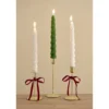 Bougie chandelle x2 forme sapin Ø4xH25cm (2 modèles)