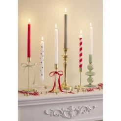 Bougie chandelle x3 motif Noël Ø3xH25,5cm (2 modèles)