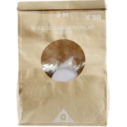 Bougie chauffe plat blanche x30