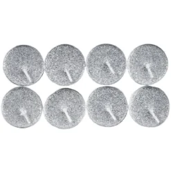 Bougie chauffe-plat paillette argentée x8