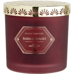 Bougie chic top métal rouge Ø10 cm