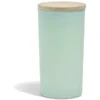 Bougie citronnelle couvercle bois verre vert Ø8xH15cm