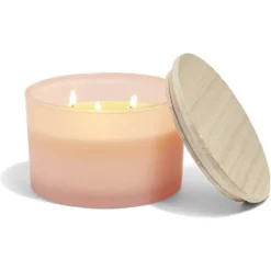 Bougie citronnelle verre et bois