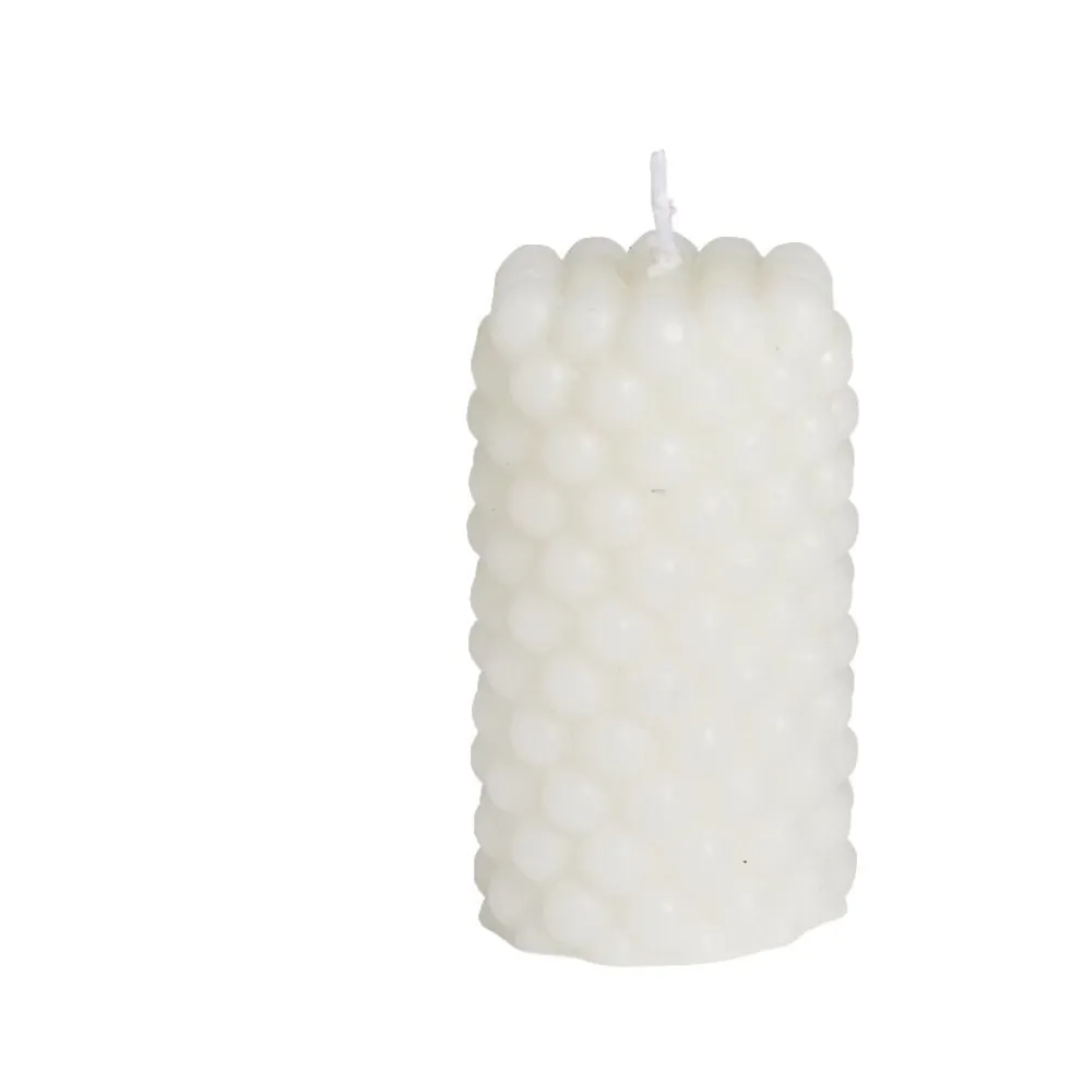 Bougie cylindrique design bulle Ø5xH9cm